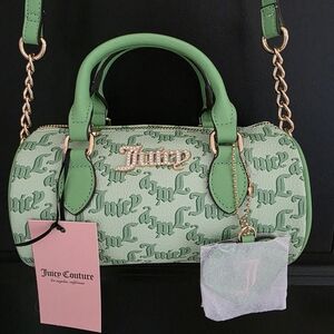 NWT Juicy Couture Pep In Her Step Mini Barrel - Green Multi
